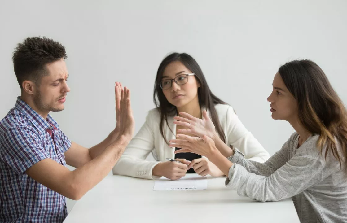 Image of couple arguing in family mediation Enfield