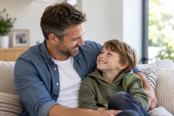 father and child happy - child maintenance mediation Enfield